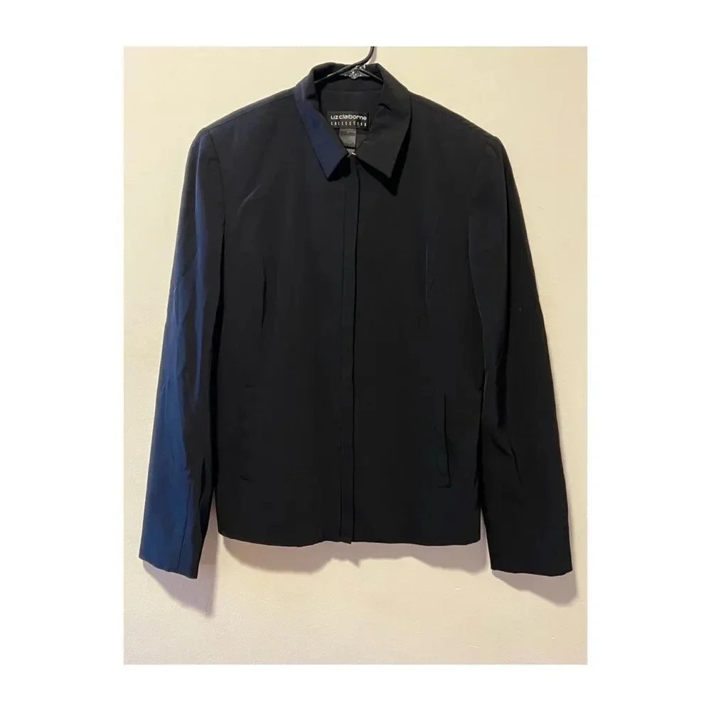 Liz Claiborne Collection Black Jacket Size 8 - Picture 3 of 13
